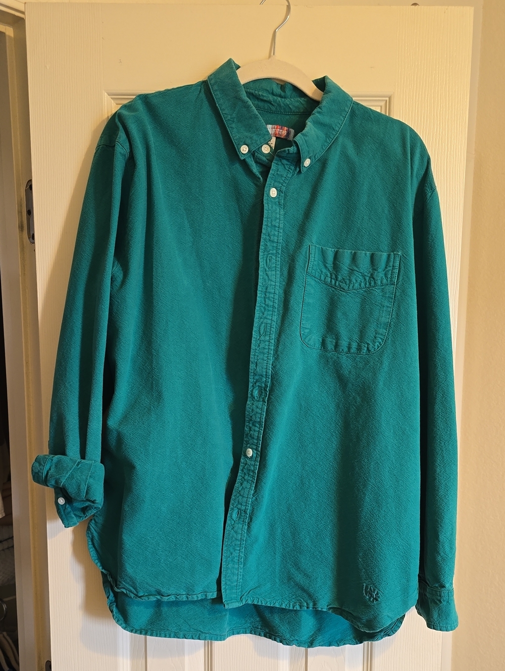 Urban Outfitters Teal Button-Up Long Sleeve Shirt